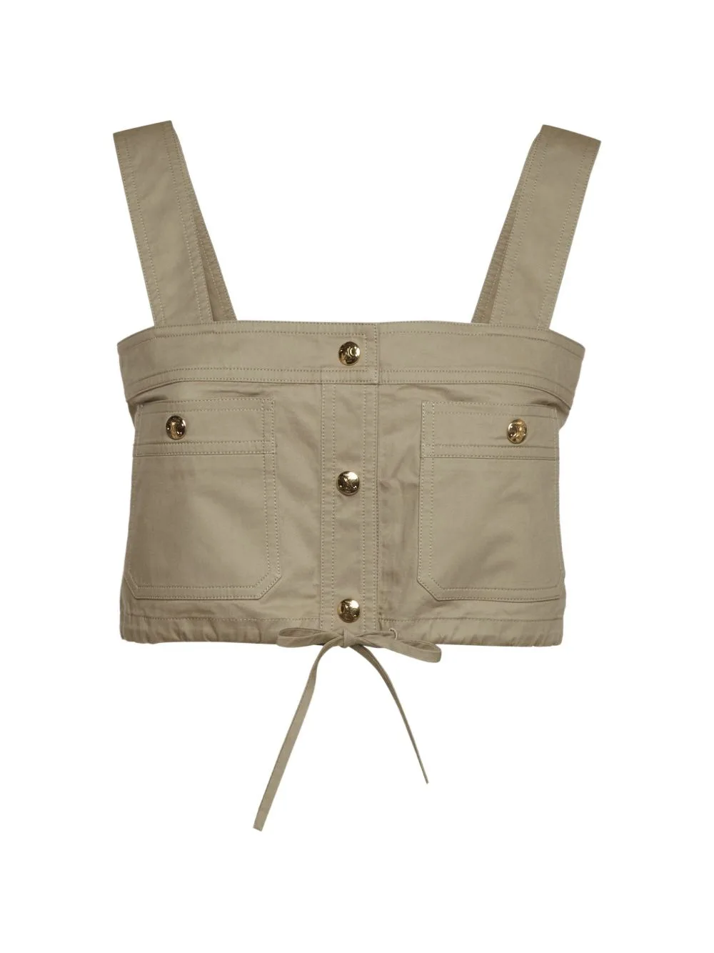 Drawstring Crop Top by Celine Pre-Owned