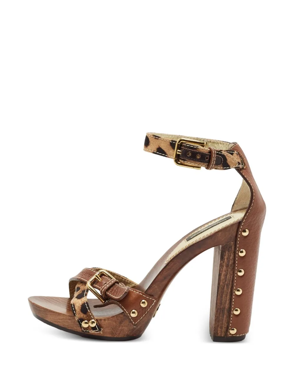 Leopard-Print Platform Sandals