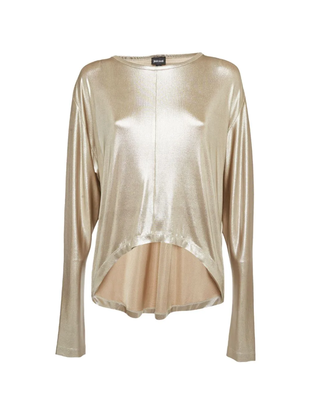 Asymmetric-Hem Long-Sleeved T-Shirt by Just Cavalli Vintage