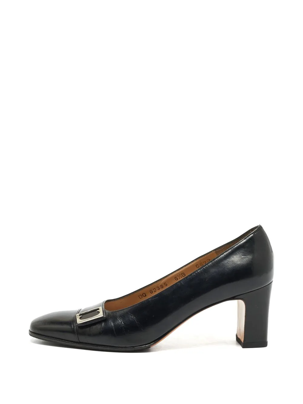 Buckle-Detail Block-Heel Pumps by Ferragamo Pre-Owned