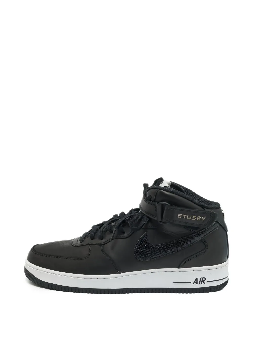 Nike x Stussy Air Force 1 Lace-Up Leather Sneakers by Nike Vintage