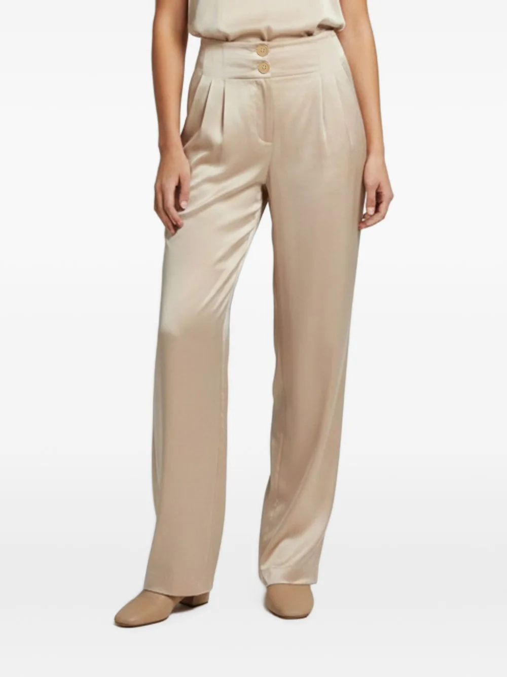 Satin-Finish Straight-Leg Trousers by Bottega Veneta Pre-Owned