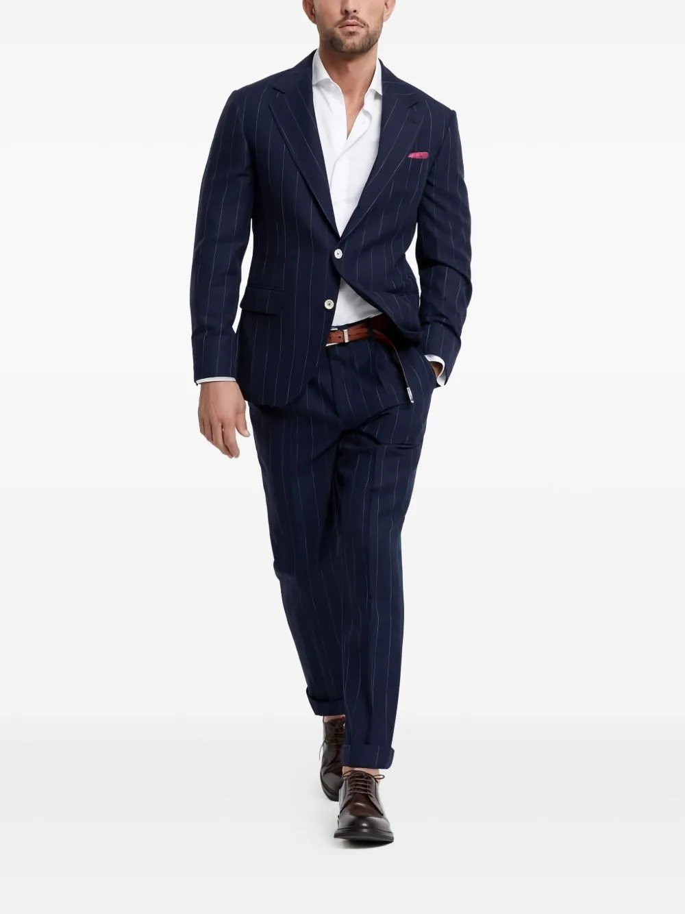 Pinstripe Cotton Suit by Brunello Cucinelli
