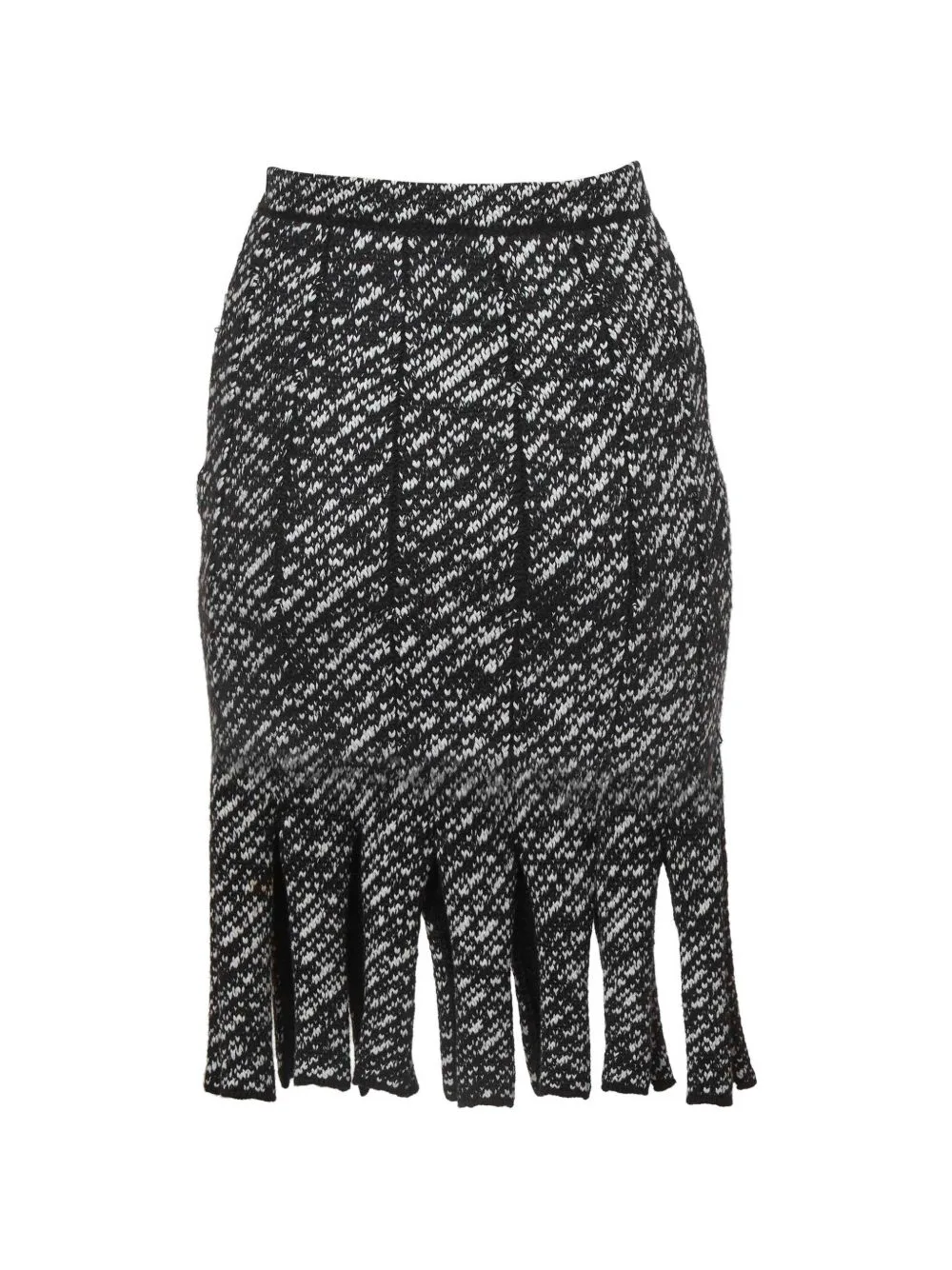 Fringed Knit Midi Skirt by Christian Dior Pre-Owned