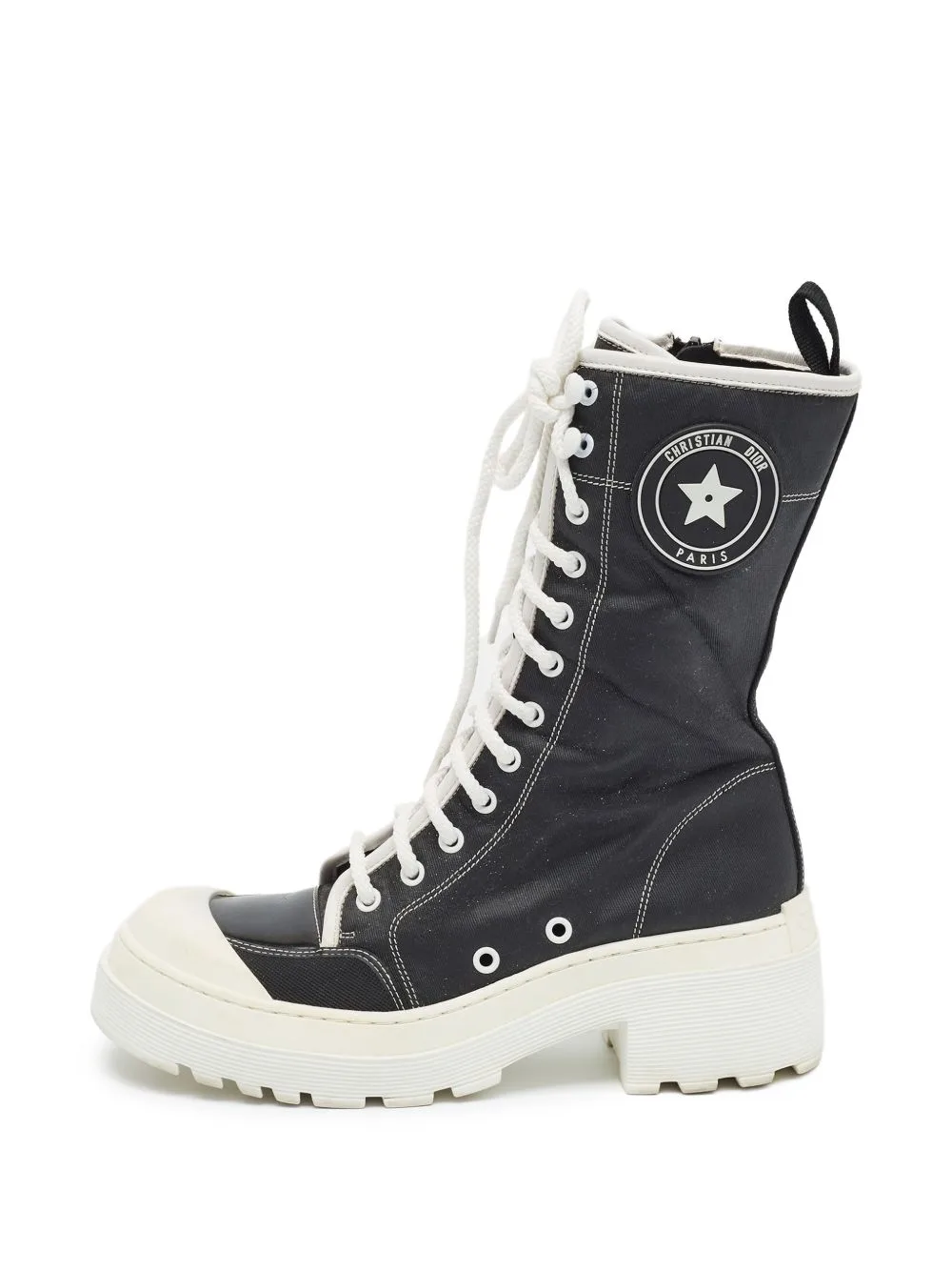 D-Rise Lace-Up Boots by Christian Dior Pre-Owned