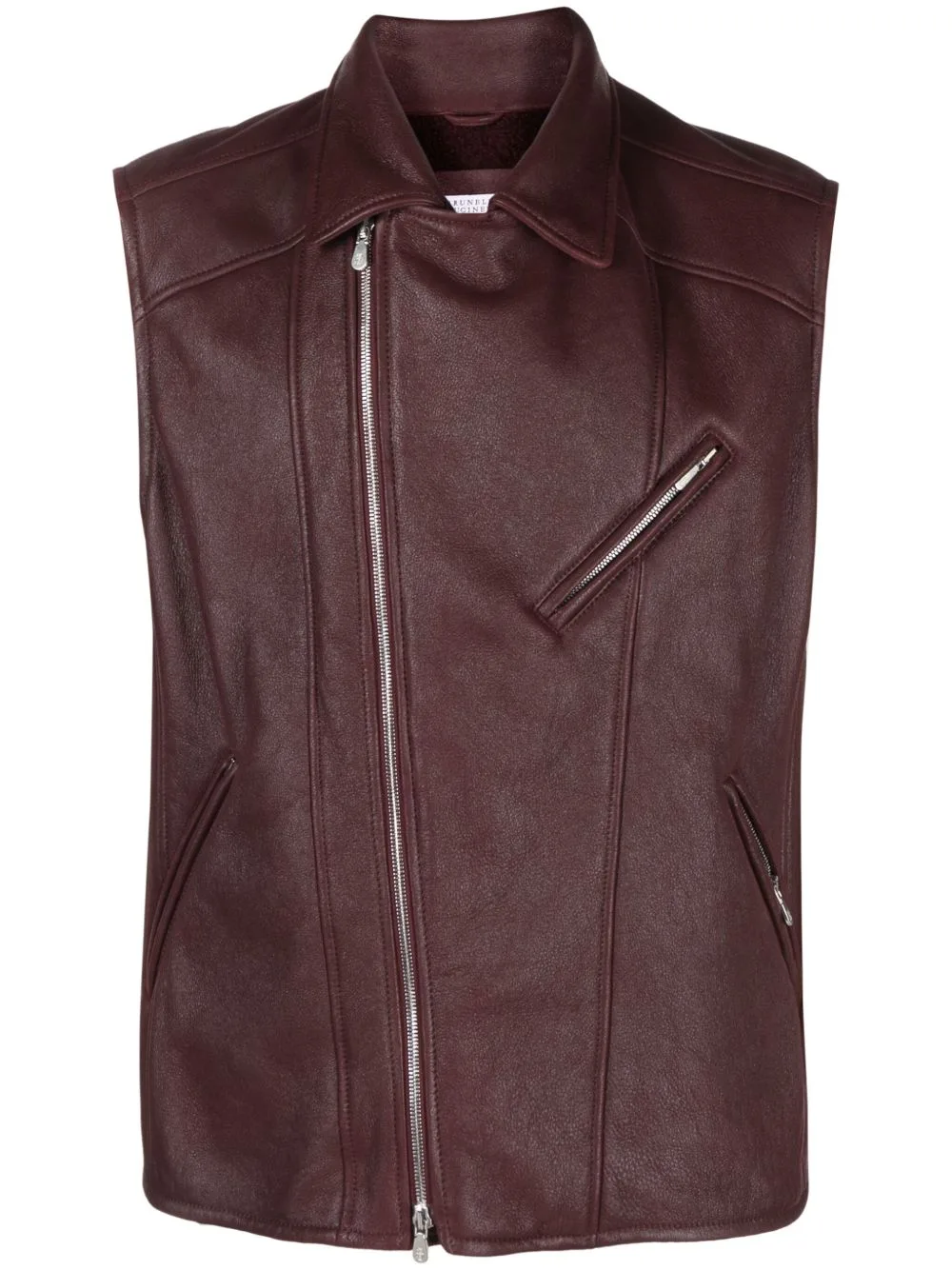 Sleeveless Biker Jacket by Brunello Cucinelli