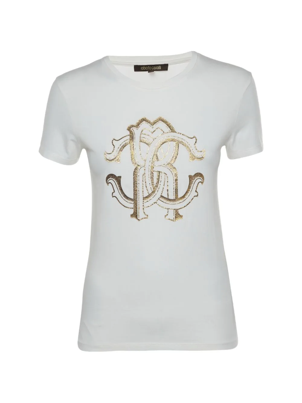 Logo-Graphic Crew-Neck T-Shirt by Roberto Cavalli Vintage