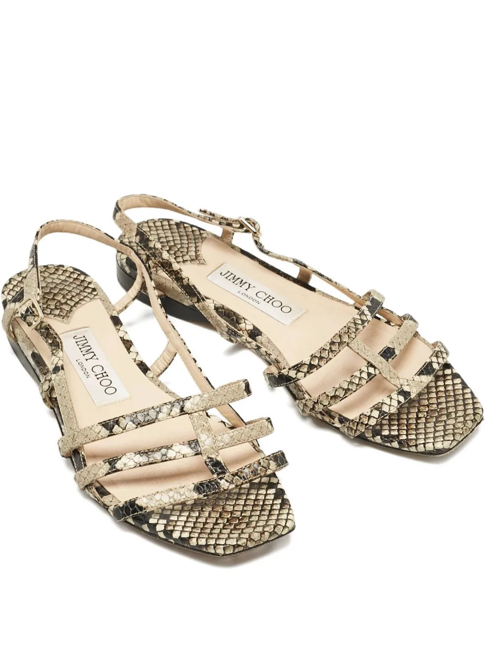 Embossed Leather Sandals by Jimmy Choo Pre-Owned