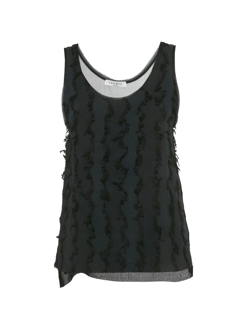 Frayed Tank Top by SANDRO