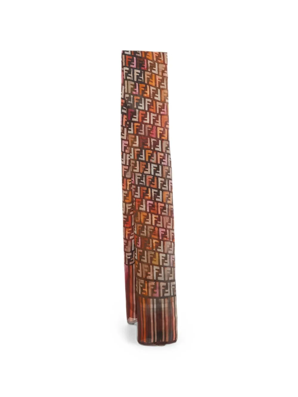Zucca Print Chiffon Scarf by Fendi Pre-Owned