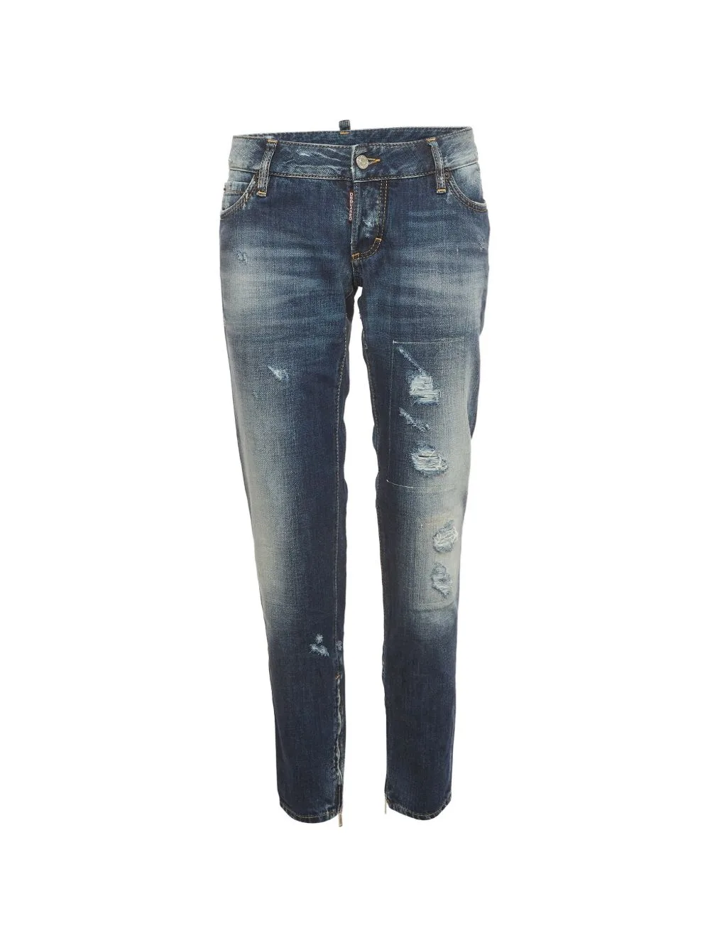 Distressed-Finish Jeans by DSQUARED2