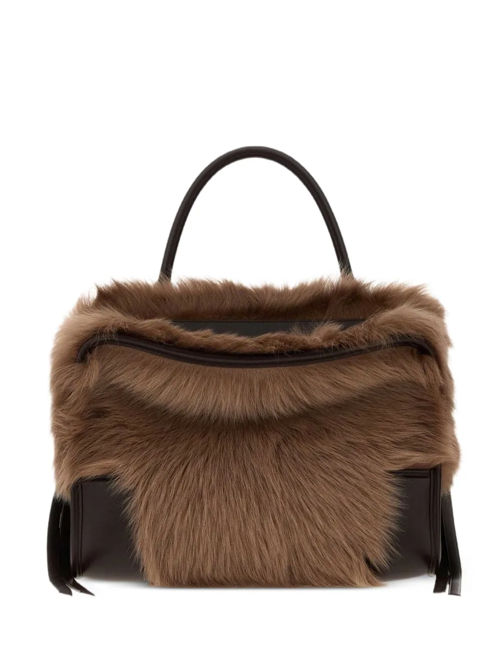 Medium Amazona 180 Bag in Soft Calfskin and Shearling by LOEWE