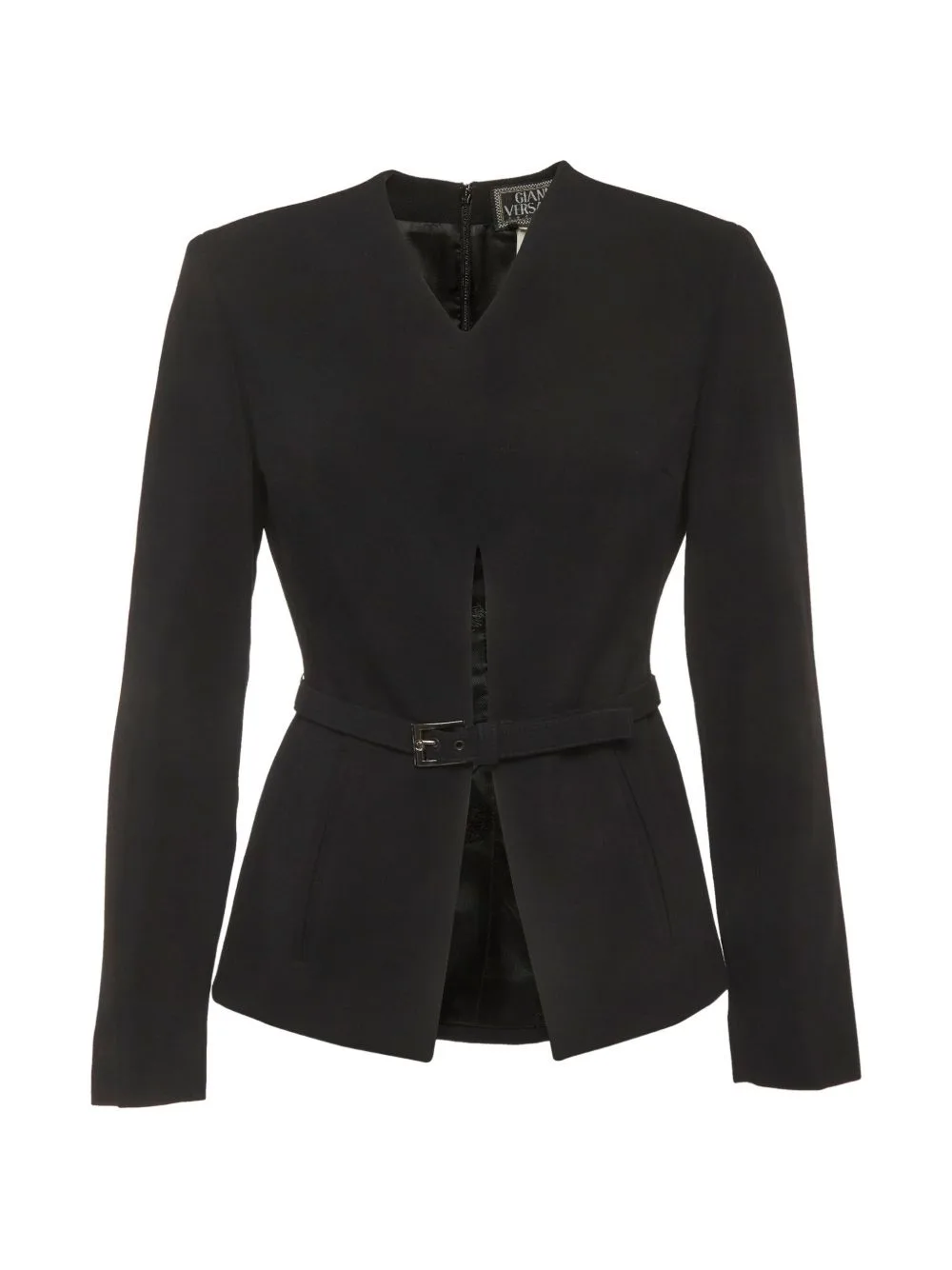 Belted Gabardine Top by Versace Pre-Owned