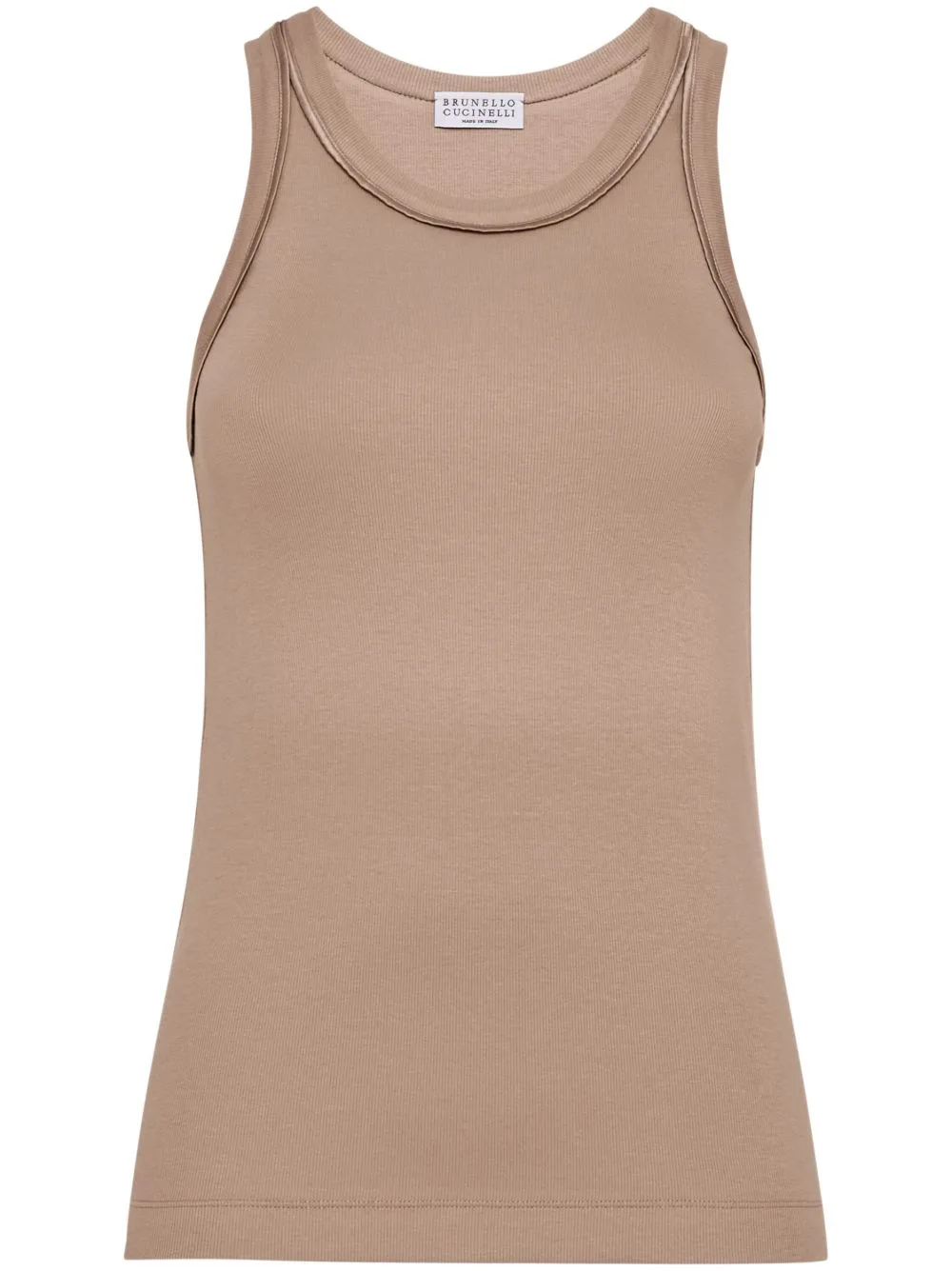 Ribbed Sleeveless Tank Top by Brunello Cucinelli