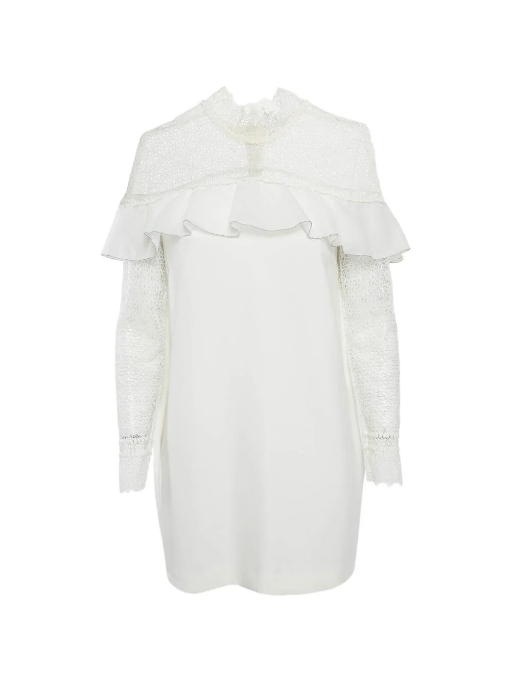 Lace-Trim Mini Dress by Self-Portrait