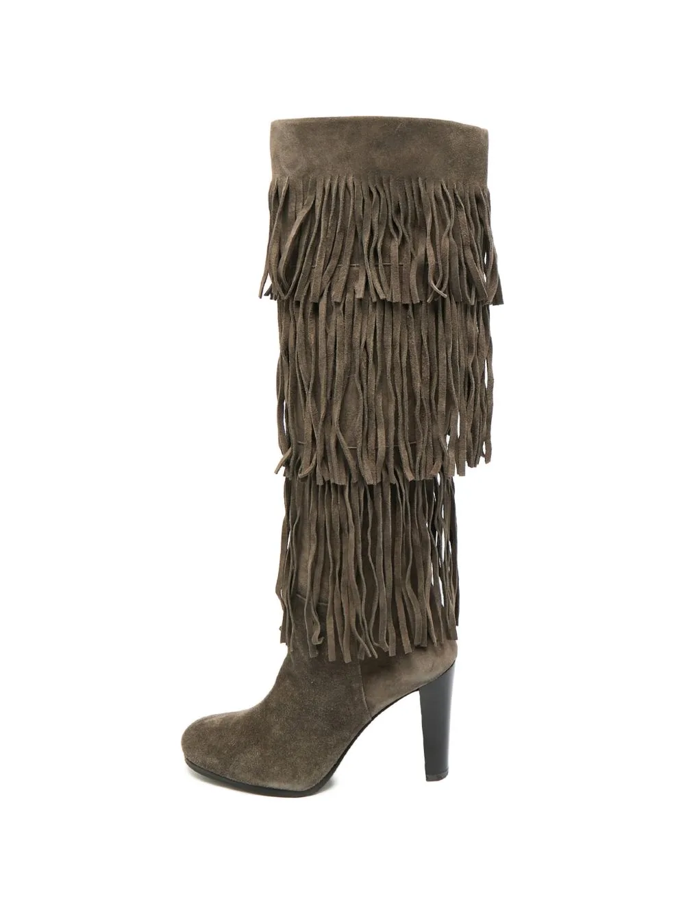 Fringie Suede Knee-Length Boots by Stuart Weitzman