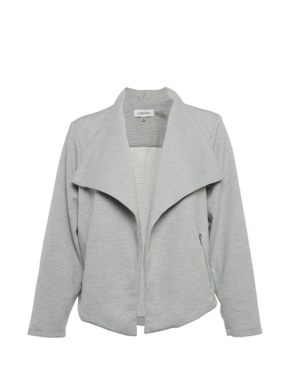 Ribbed Open-Front Jacket by Calvin Klein