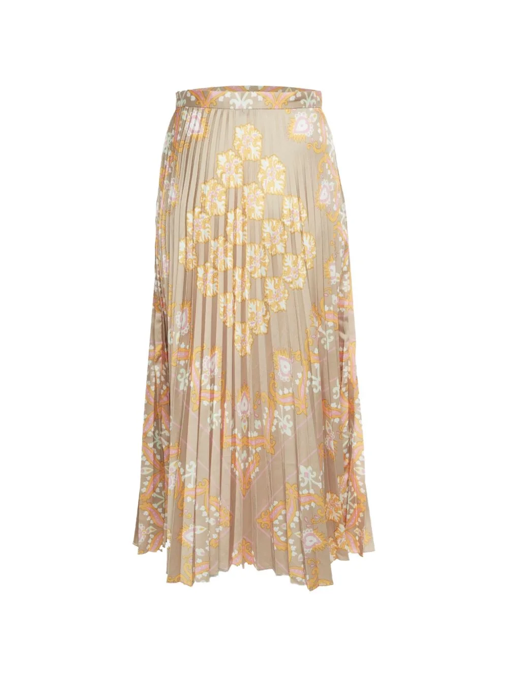 Fulgence Floral-Print Pleated Midi Skirt by SANDRO
