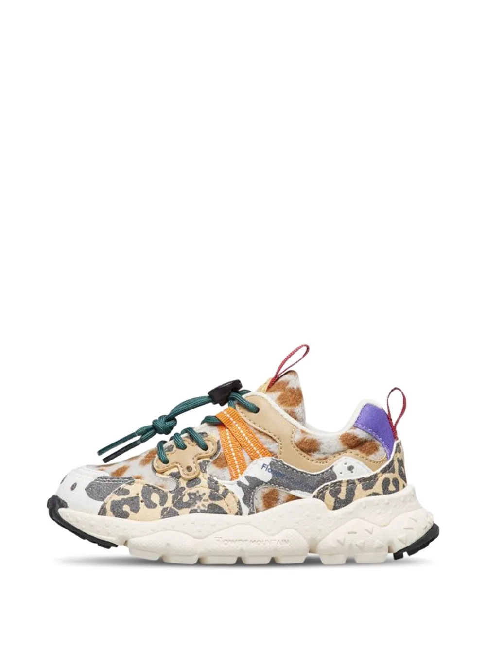 Yamano 3 Animal-Print Toggle-Fastening Sneakers by FLOWER MOUNTAIN KIDS