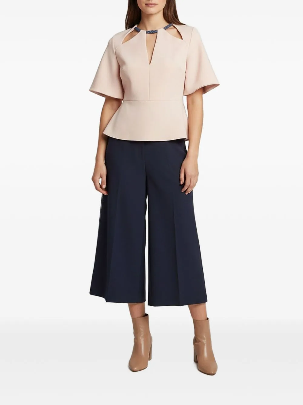 Crepe-Texture Trousers Set (set of Two) by Roksanda