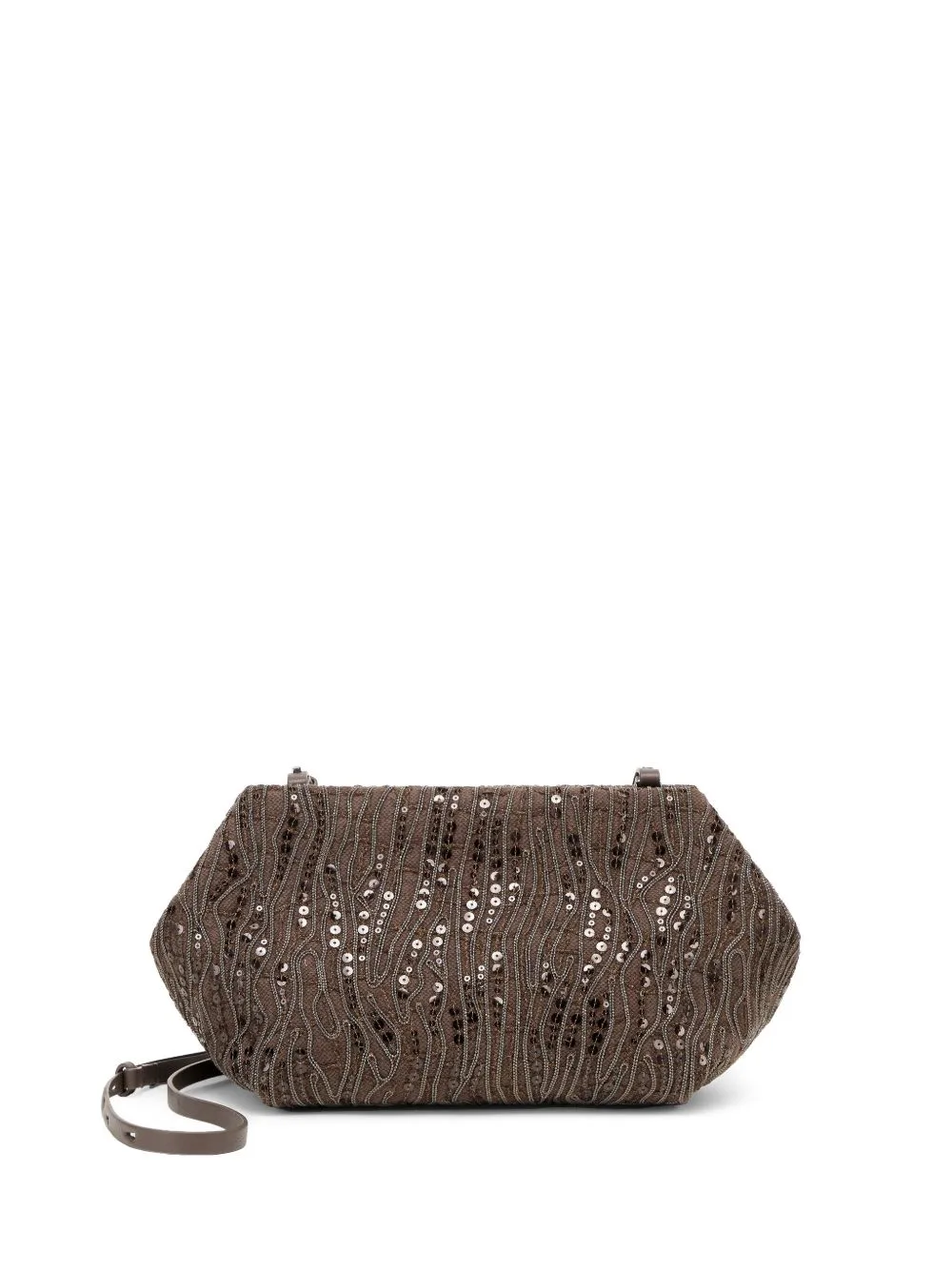 Paillette Detailing Cross Body Bag by Brunello Cucinelli