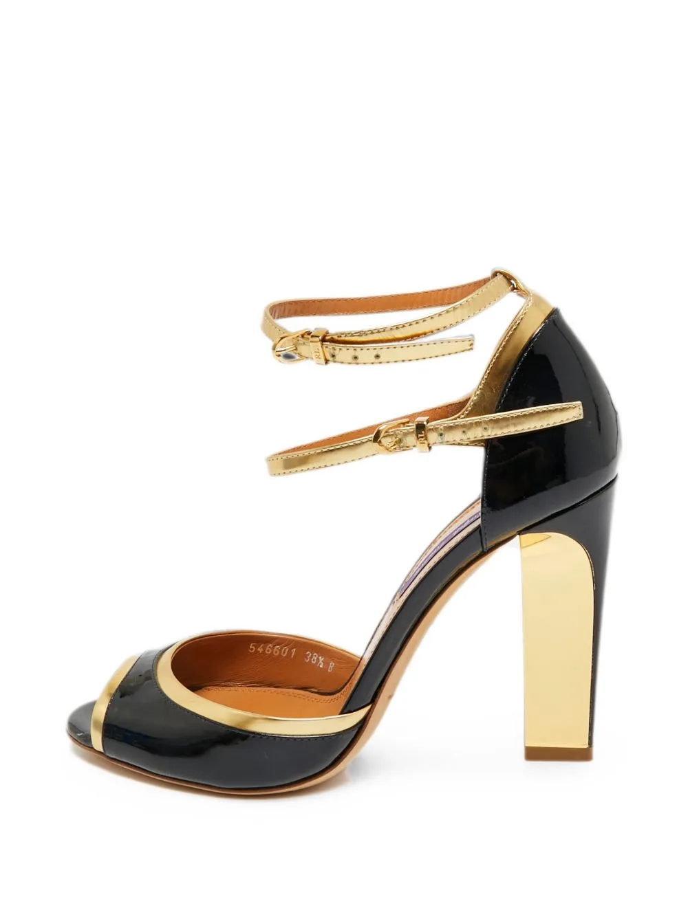 Patent Leather Ankle Strap Sandals by Ralph Lauren Vintage
