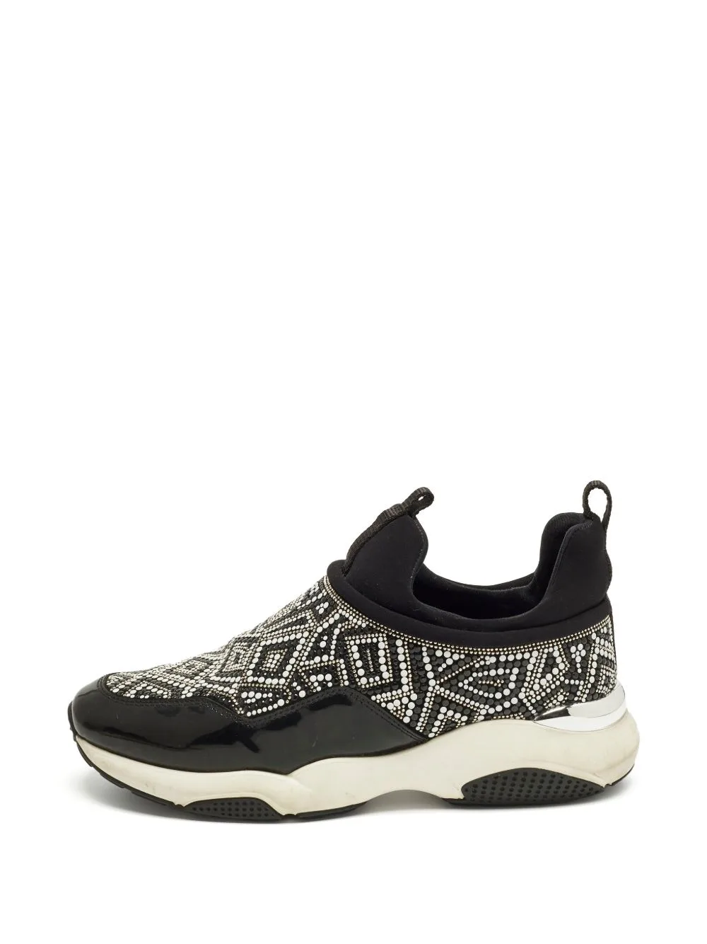 Crystal-Embellished Low-Top Sneakers by Ferragamo Pre-Owned
