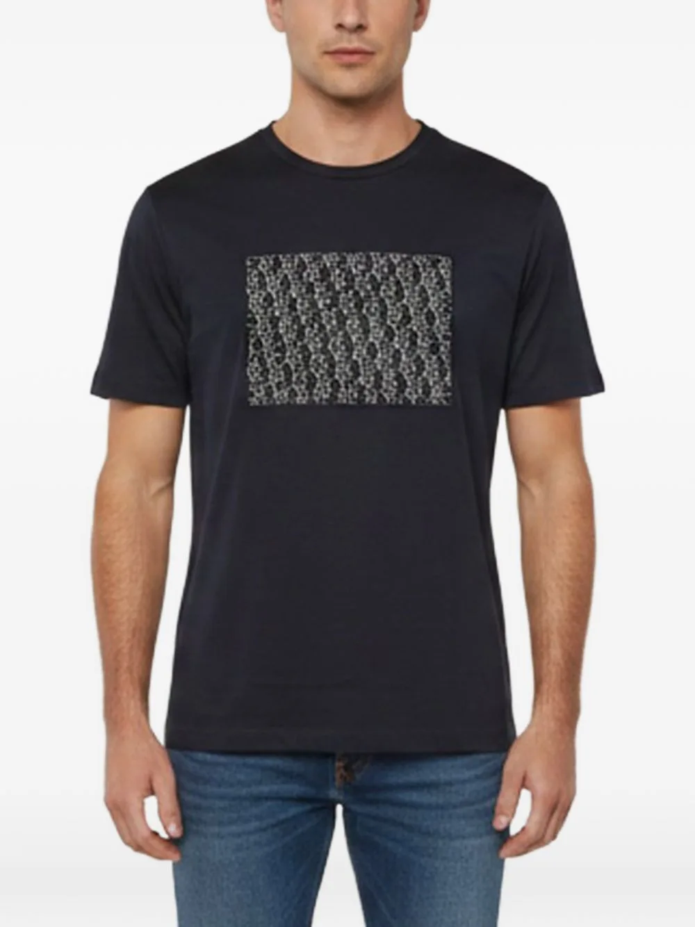Monogram-Appliqué T-Shirt by Giorgio Armani Pre-Owned