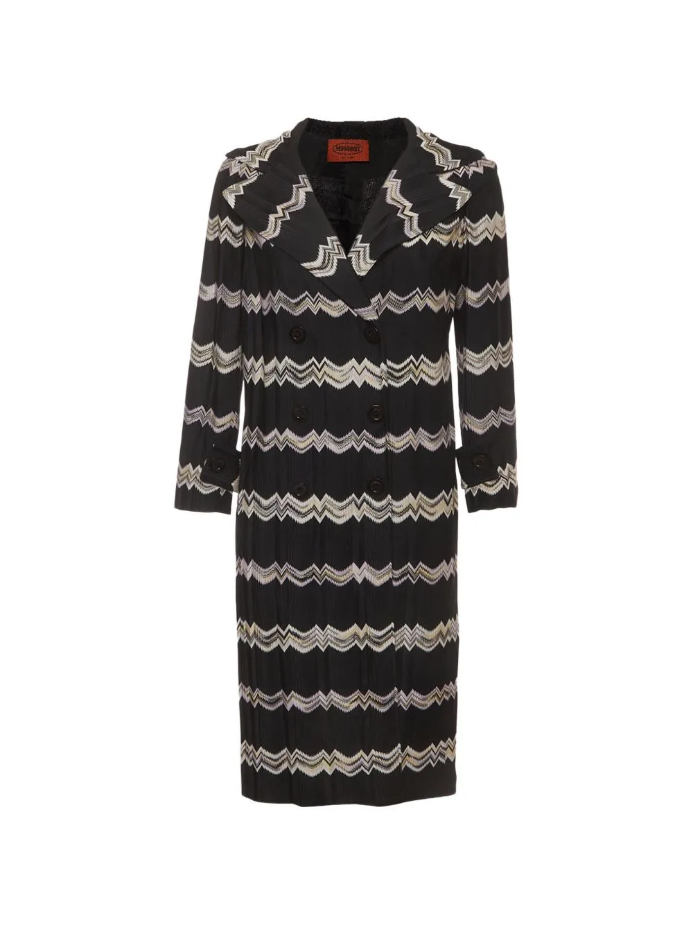 Chevron-Knit Double-Breasted Coat by Missoni Pre-Owned