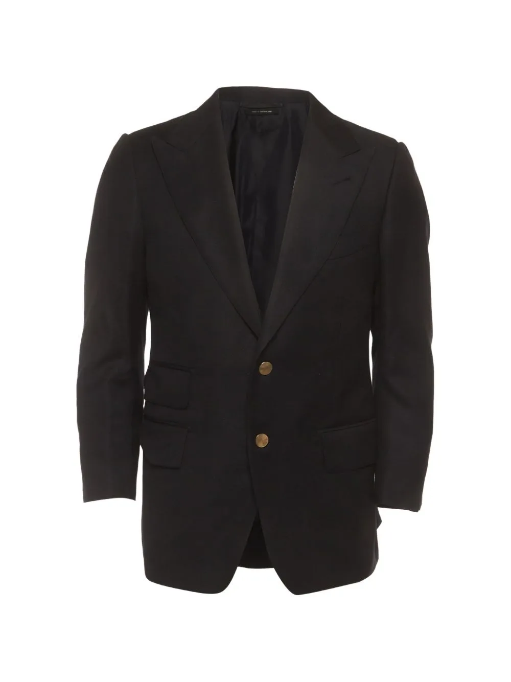 Peak-Lapel Button-Fastening Blazer