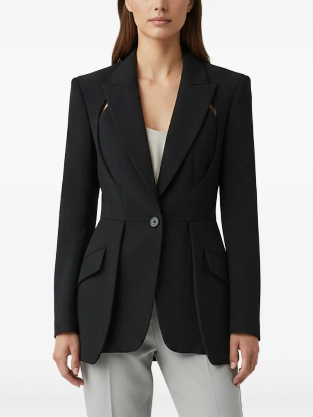 Cut-Out Single-Breasted Blazer by Alexander McQueen Pre-Owned
