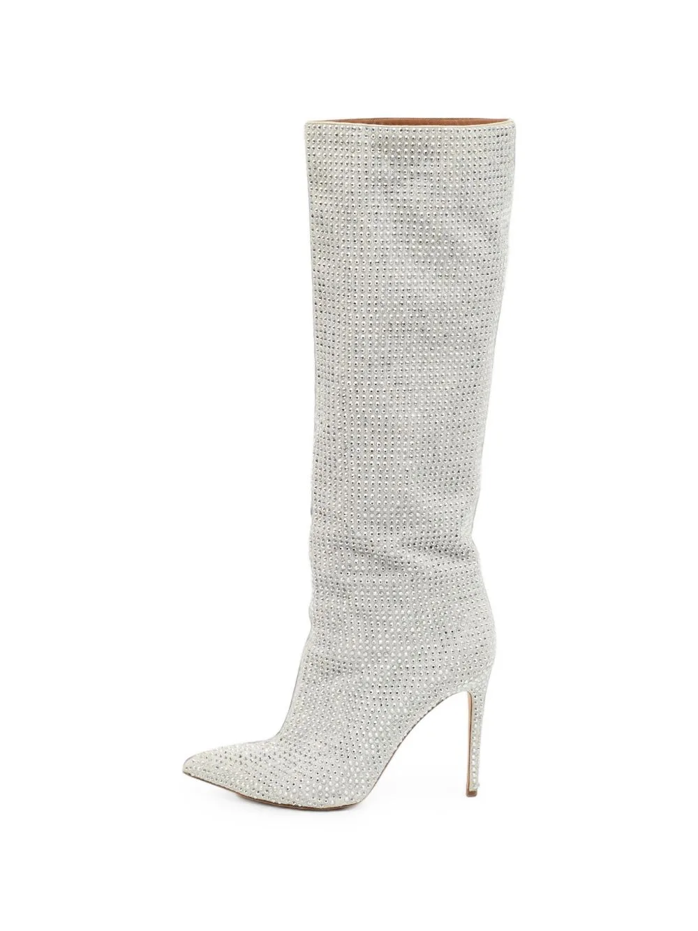 Crystal-Embellished Pointed-Toe Boots by Dolce & Gabbana Pre-Owned