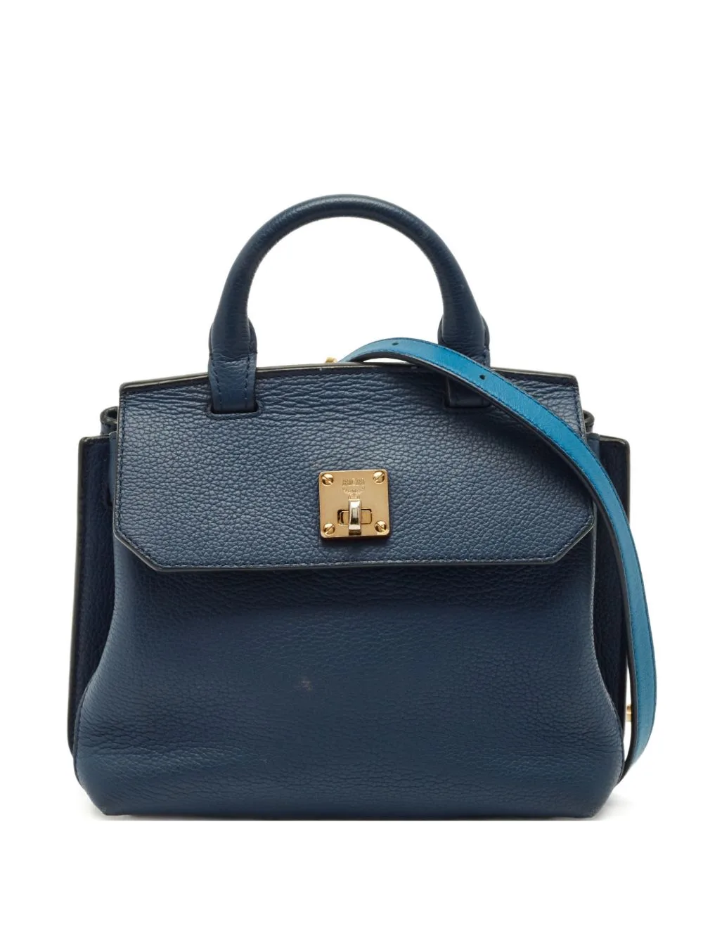Flap Calf Leather Satchel by MCM Pre-Owned