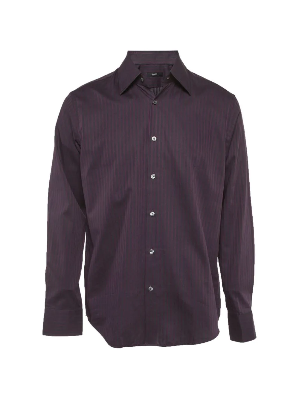 Striped Long-Sleeve Cotton Shirt by BOSS