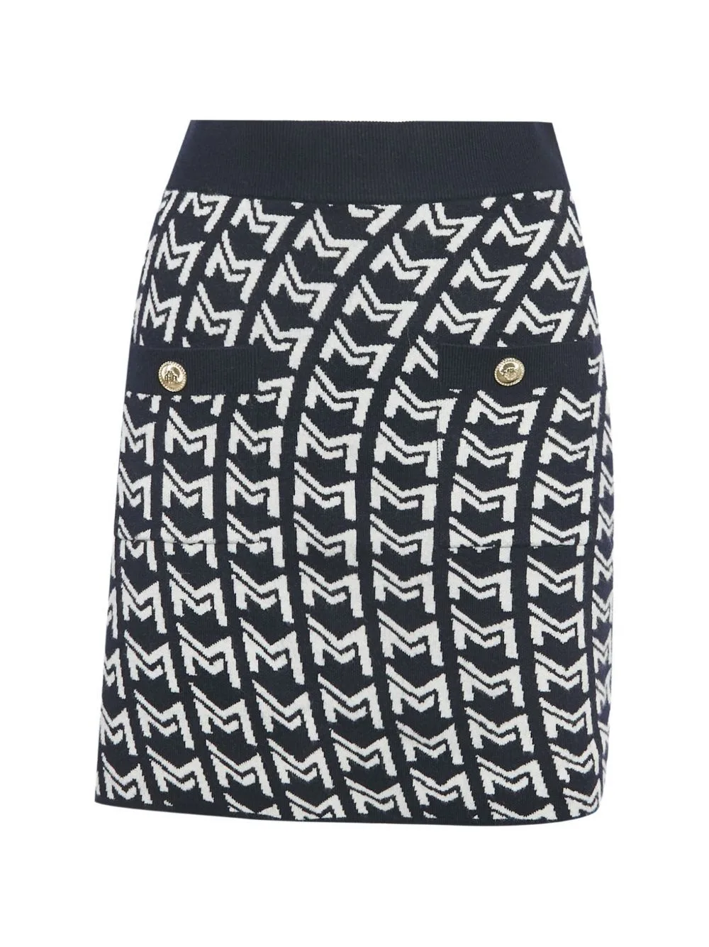 Monogram-Pattern Skirt by Maje