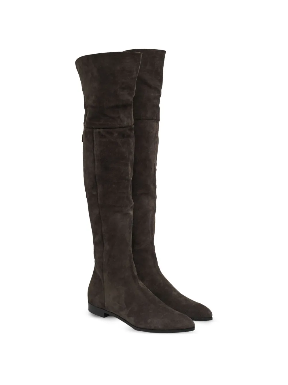 Suede Over-The-Knee Boots by Prada Pre-Owned
