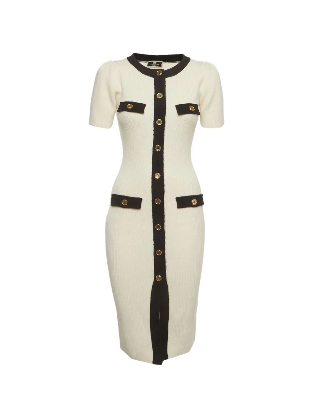 Knit Button-Front Midi Dress by Elisabetta Franchi