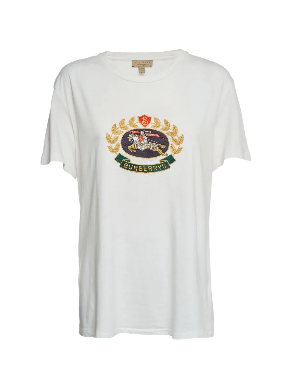 Crest-Embroidered T-Shirt by Burberry Pre-Owned