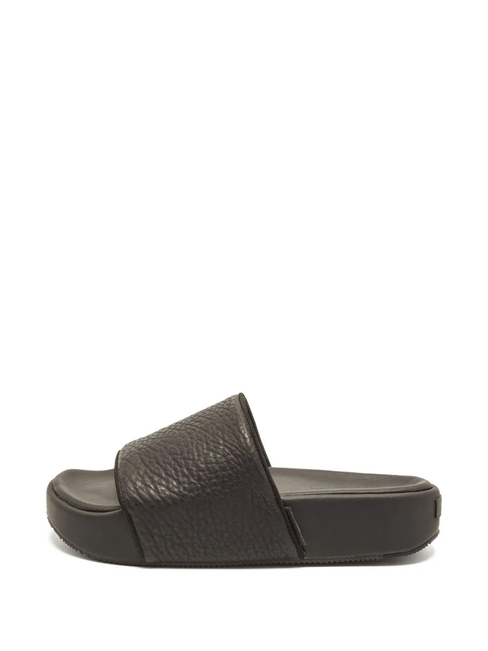 Tumbled Leather Slide Sandals by Y-3