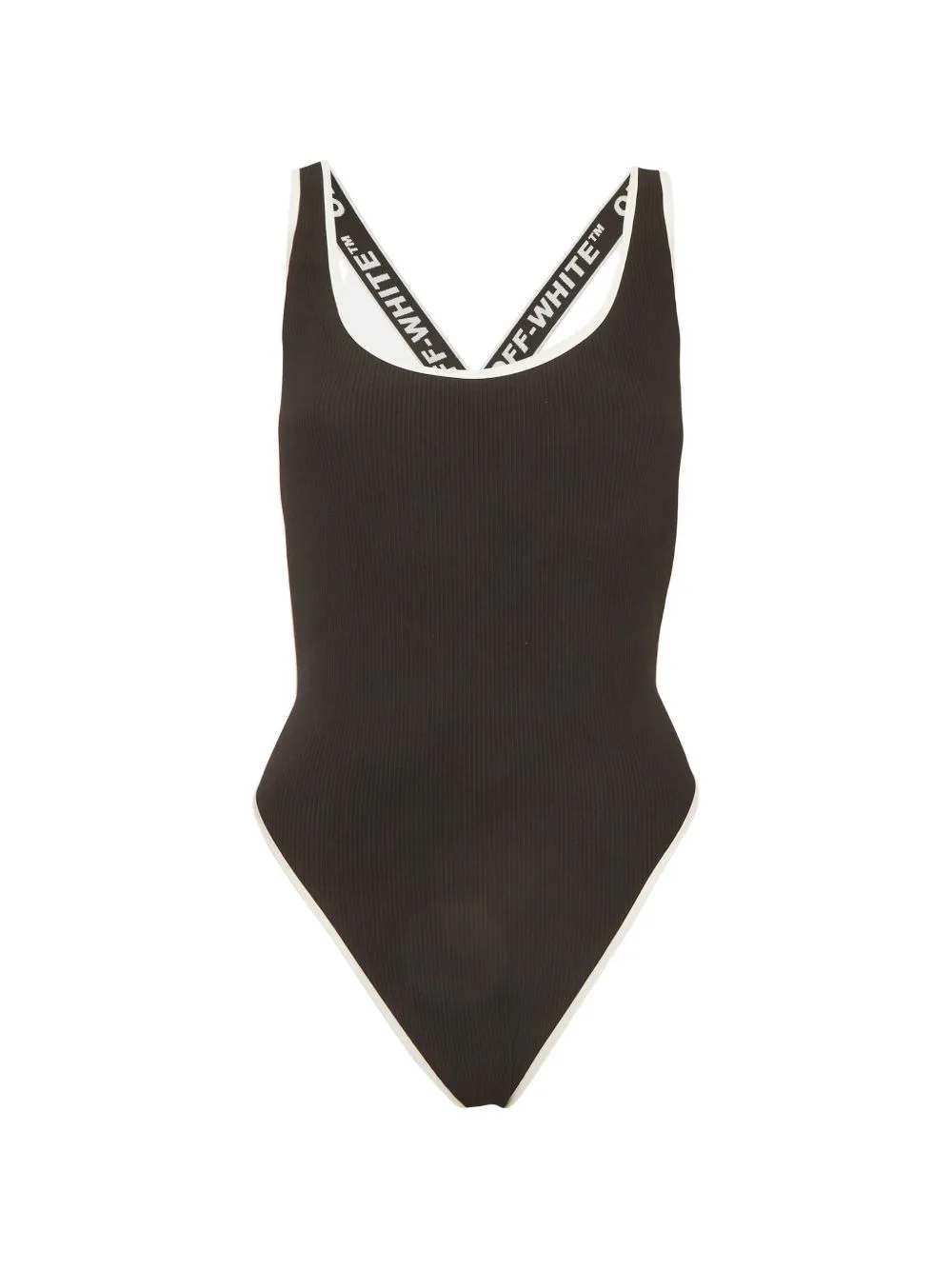 Logo-Strap Contrasting-Trim Swimsuit by Off-White Pre-Owned
