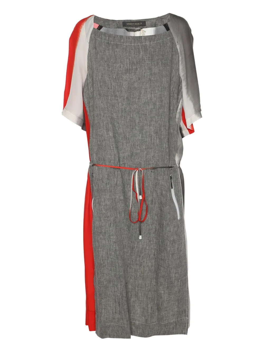 Drawstring Silk Dress by Marina Rinaldi
