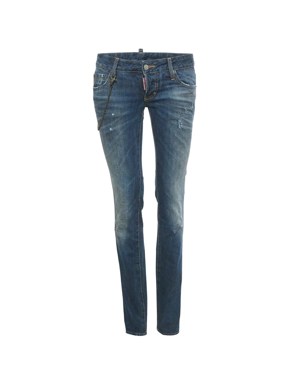 Denim Distressed Slim Fit Jeans by DSQUARED2