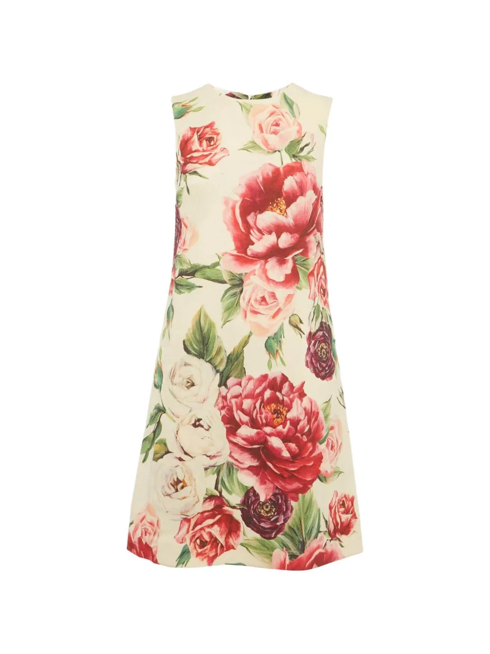 Rose-Print Wool Midi Dress by Dolce & Gabbana Pre-Owned