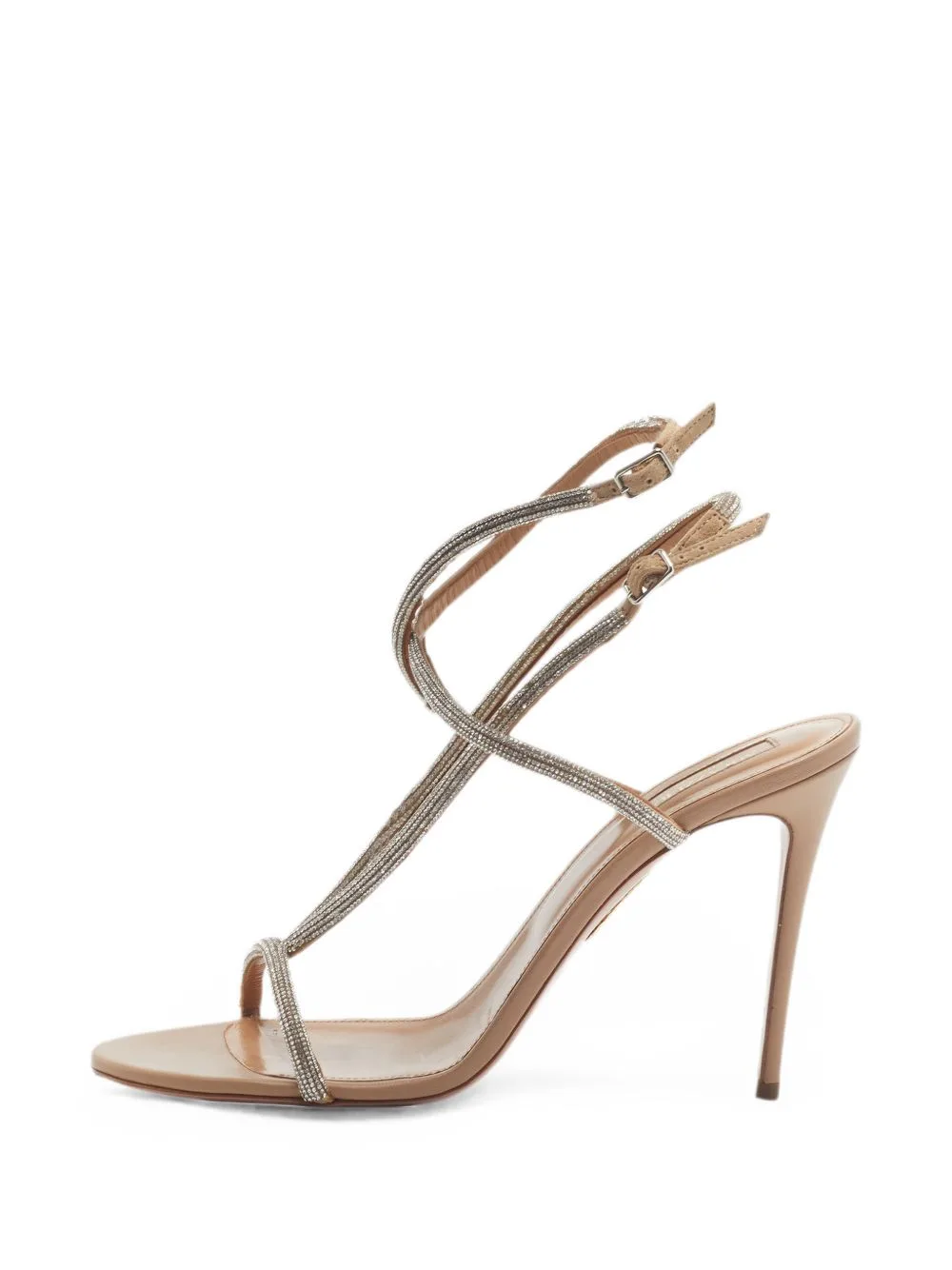 Moondust Crystal-Embellished Sandals by Aquazzura