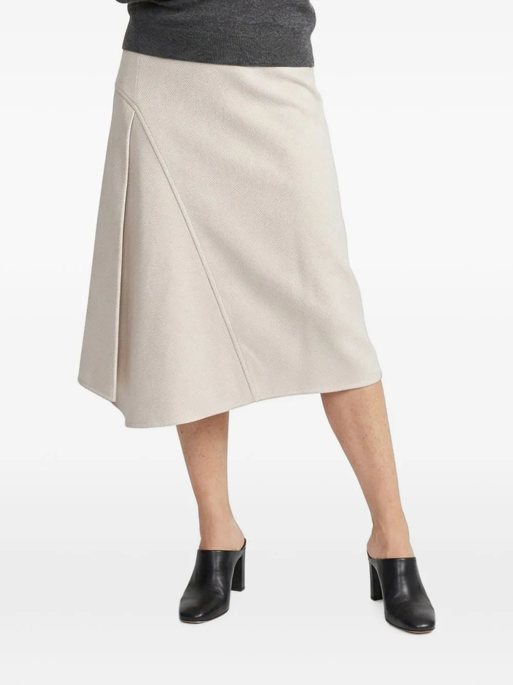 Diagonal-Seam A-Line Skirt