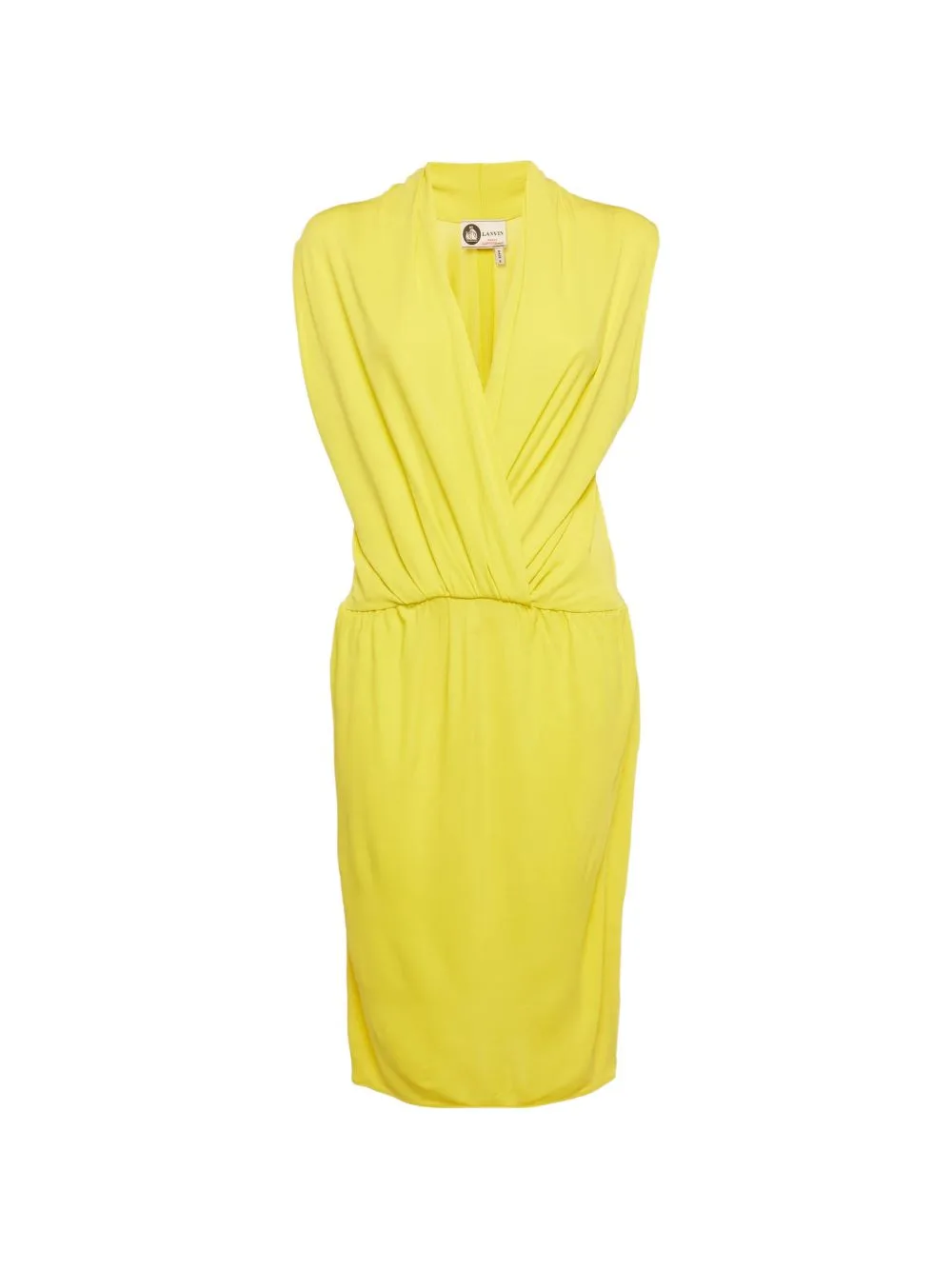 Midi Draped V-Neck Dress by Lanvin Pre-Owned