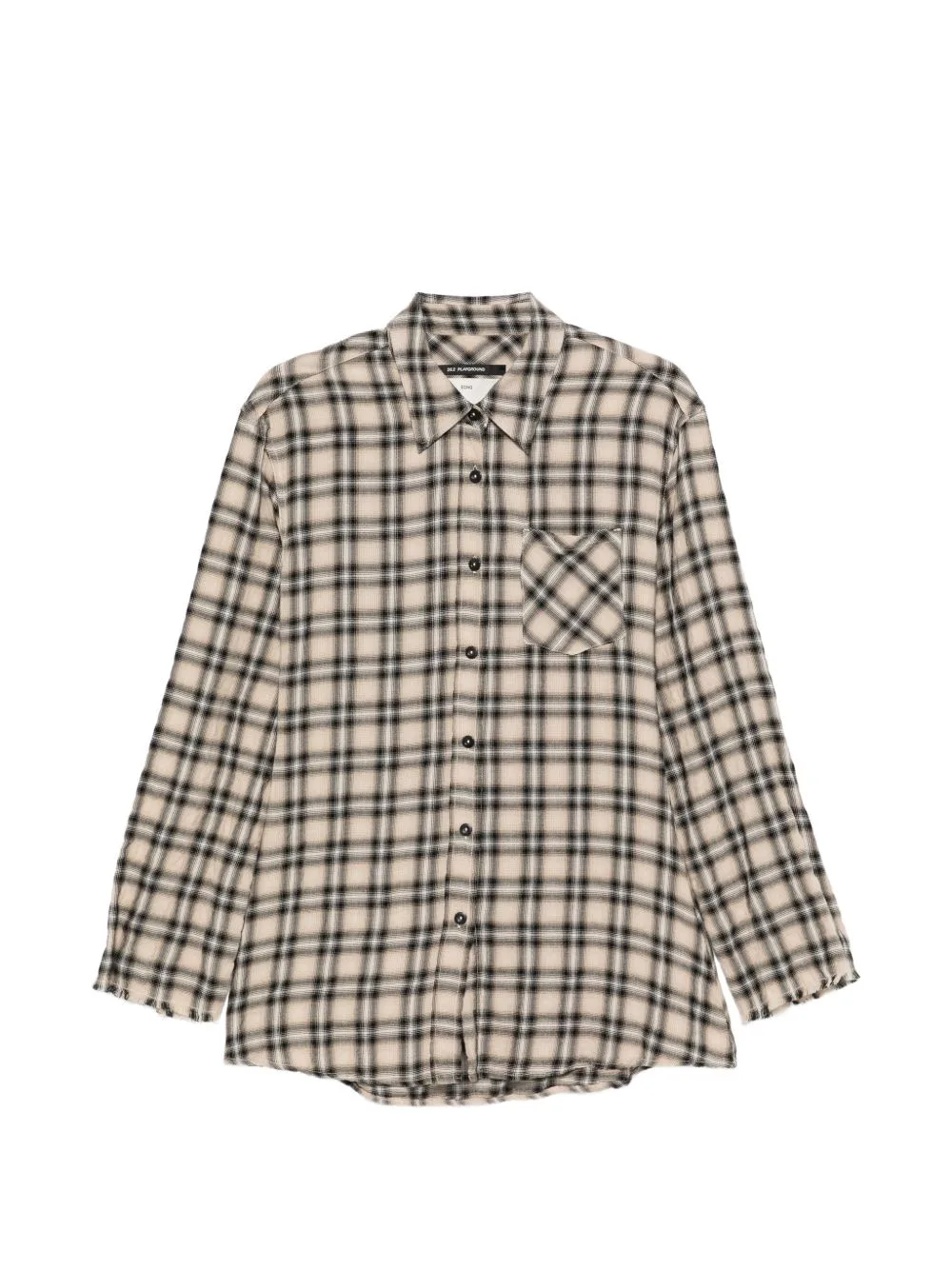 Check Frayed-Edge Shirt by Song For The Mute