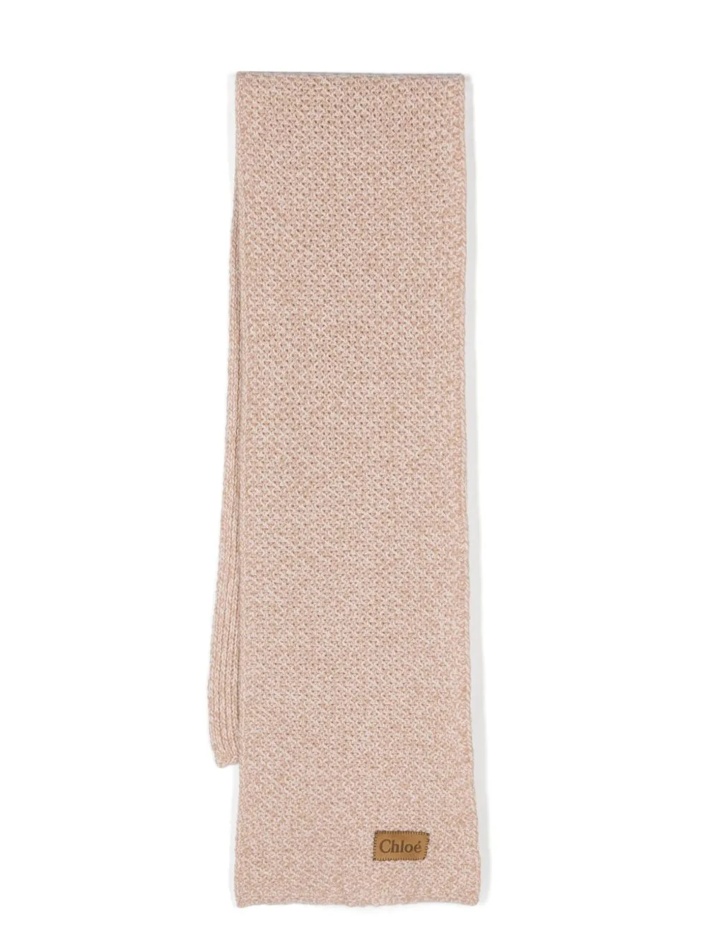 Logo-Patch Chunky-Knit Scarf by Chloé