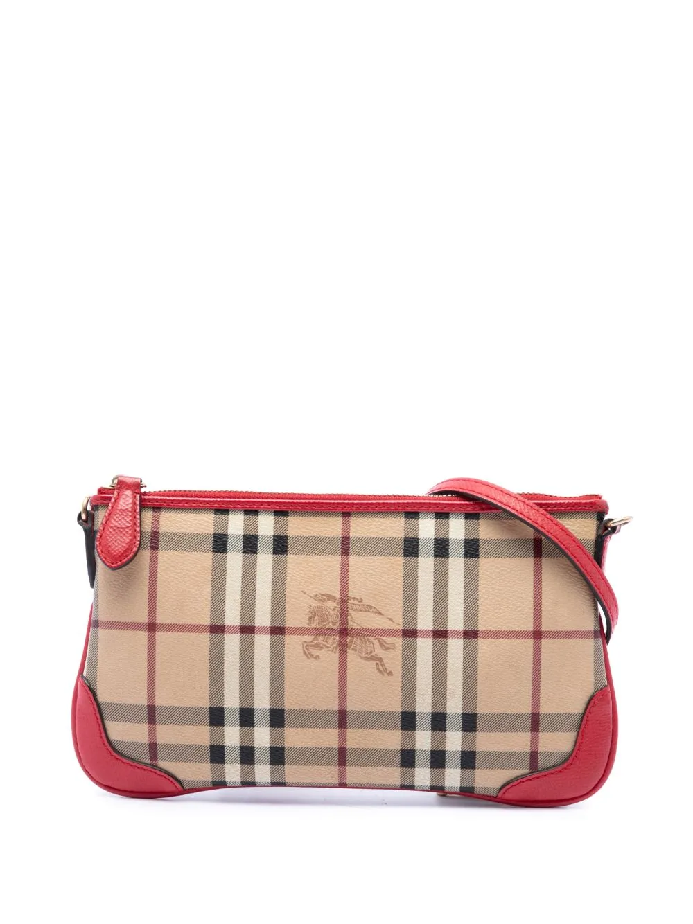 2012-2026 Haymarket Check Coated Canvas Peyton Crossbody Bag by Burberry Pre-Owned