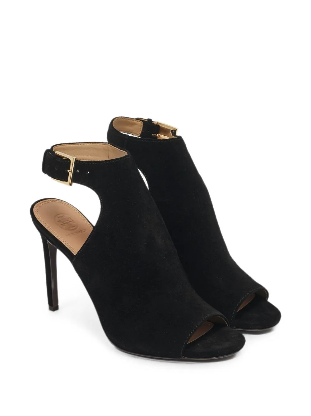 Brittania Suede Heeled Sandals by Tory Burch